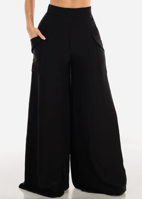 Super High Waisted Black Wide Leg Dress Pants sold by Moda