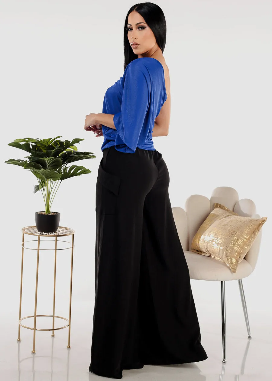 Super High Waisted Black Wide Leg Dress Pants sold by Moda product image thumbnail 5
