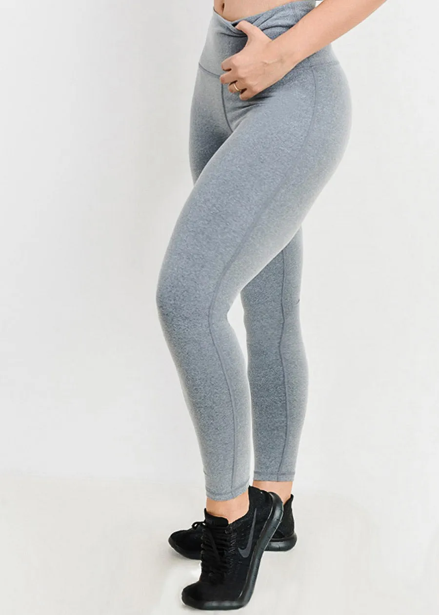 High Waisted High Stretch Activewear Leggings Grey sold by Moda product image thumbnail 2