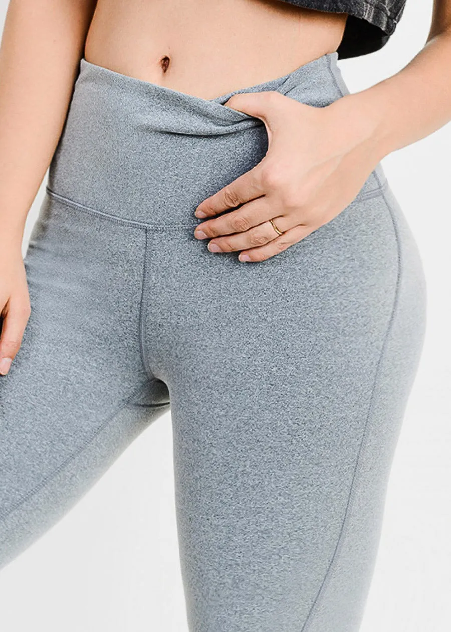 High Waisted High Stretch Activewear Leggings Grey sold by Moda product image thumbnail 4