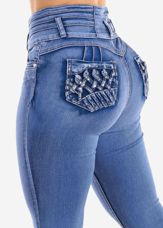 Butt Lift Super High Waisted Skinny Jeans sold by Moda