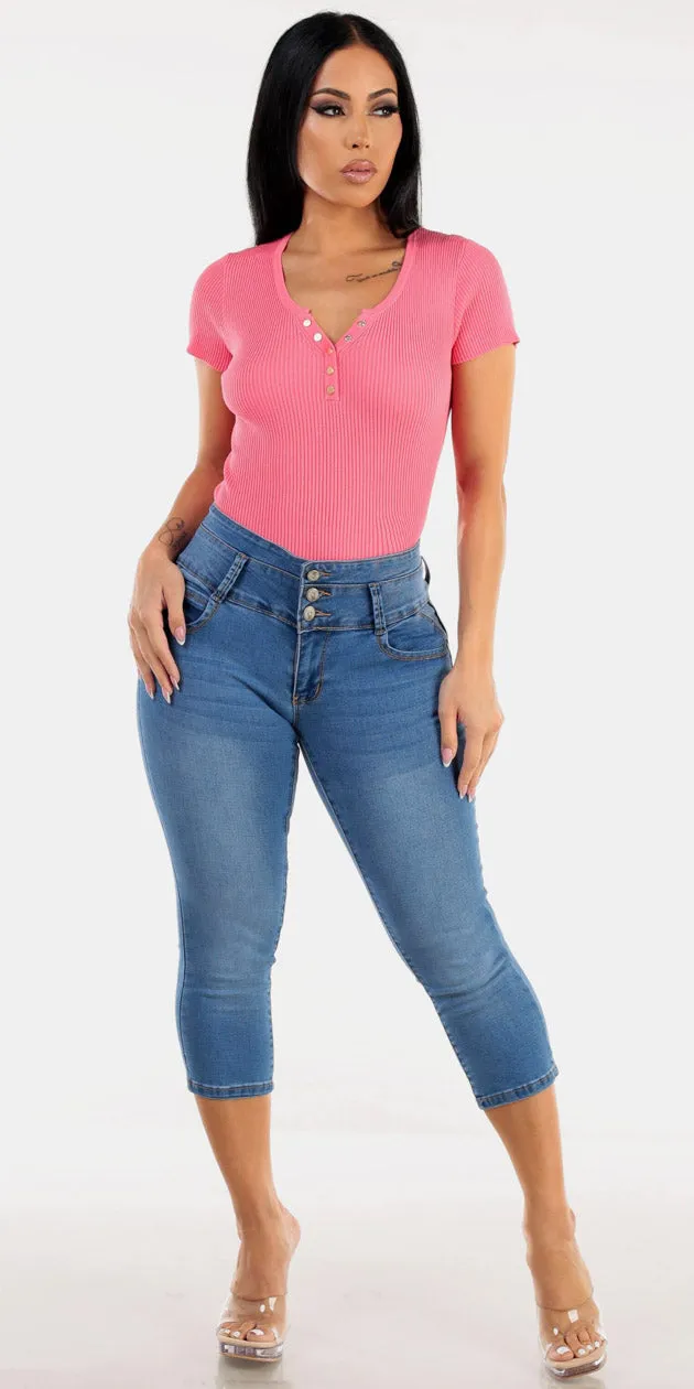 Knit Butt Lift Denim Outfit sold by Moda