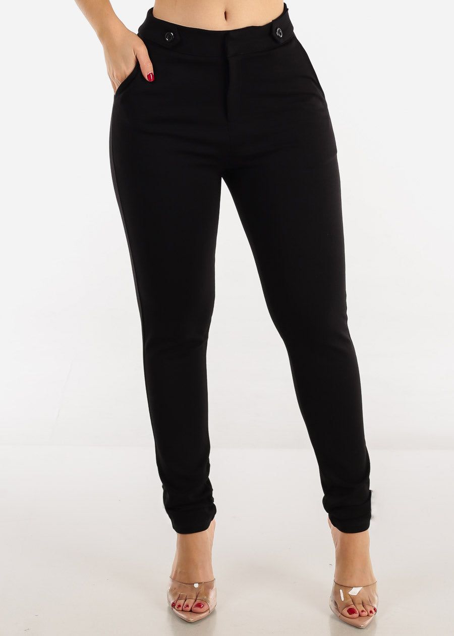 Black High Waist Dressy Skinny Pants sold by Moda product image thumbnail 2