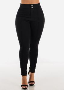 Black High Waisted Skinny Pants sold by Moda