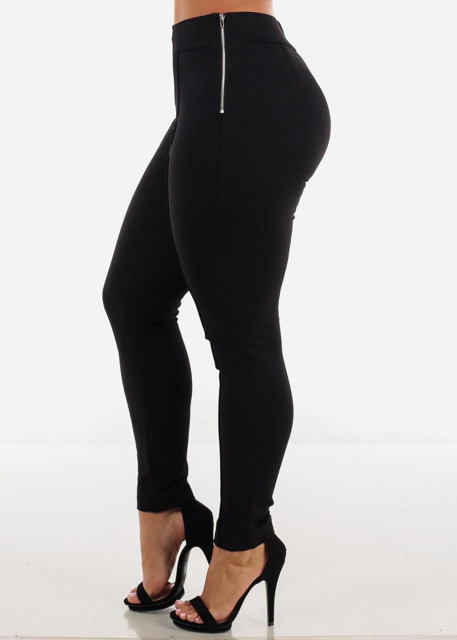 Black High Waisted Skinny Pants sold by Moda product image thumbnail 4