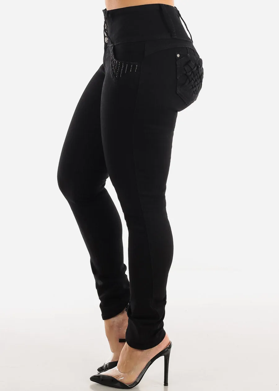 MX JEANS Black Butt Lifting Jeans sold by Moda product image thumbnail 4