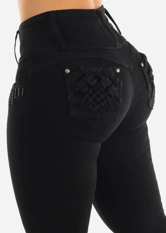 MX JEANS Black Butt Lifting Jeans sold by Moda