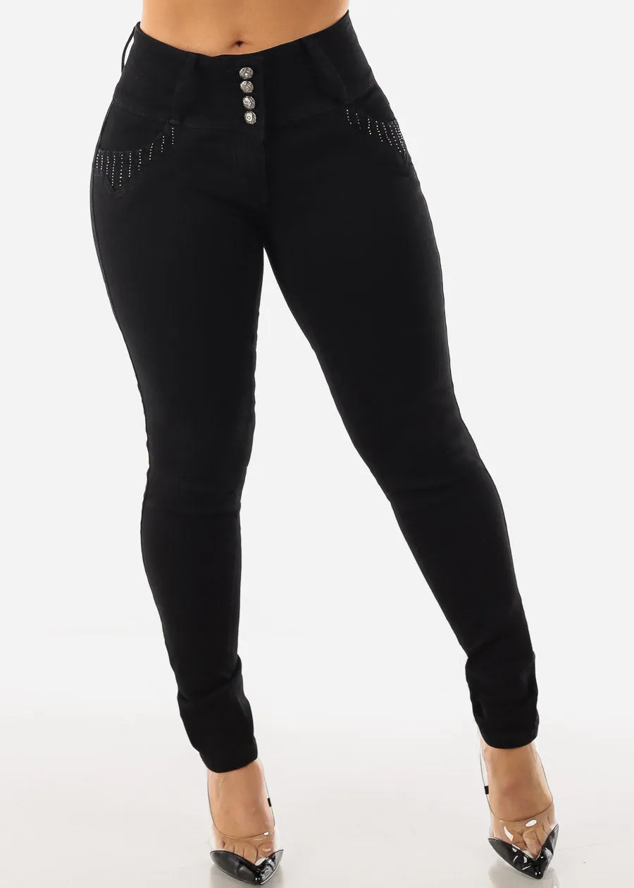 MX JEANS Black Butt Lifting Jeans sold by Moda product image thumbnail 3