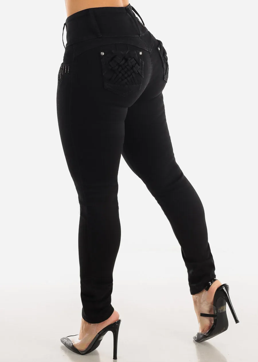 MX JEANS Black Butt Lifting Jeans sold by Moda product image thumbnail 5