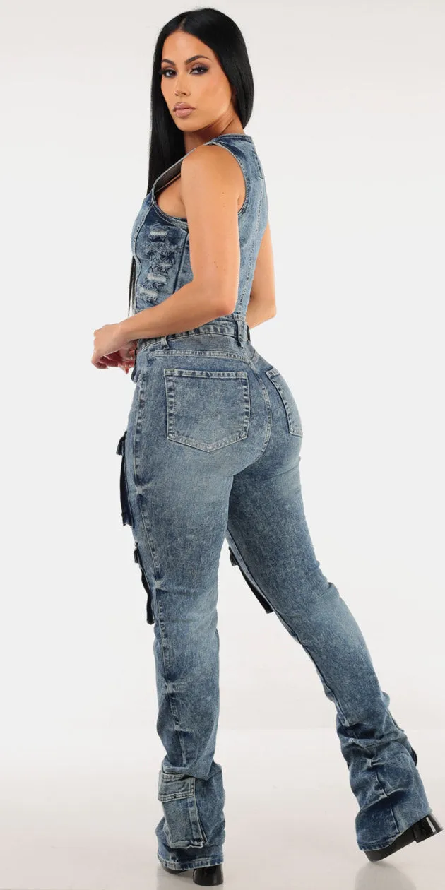 Denim Vest Cargo Denim Look sold by Moda product image thumbnail 2