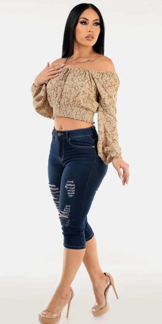 Floral Butt Lift Denim Look sold by Moda
