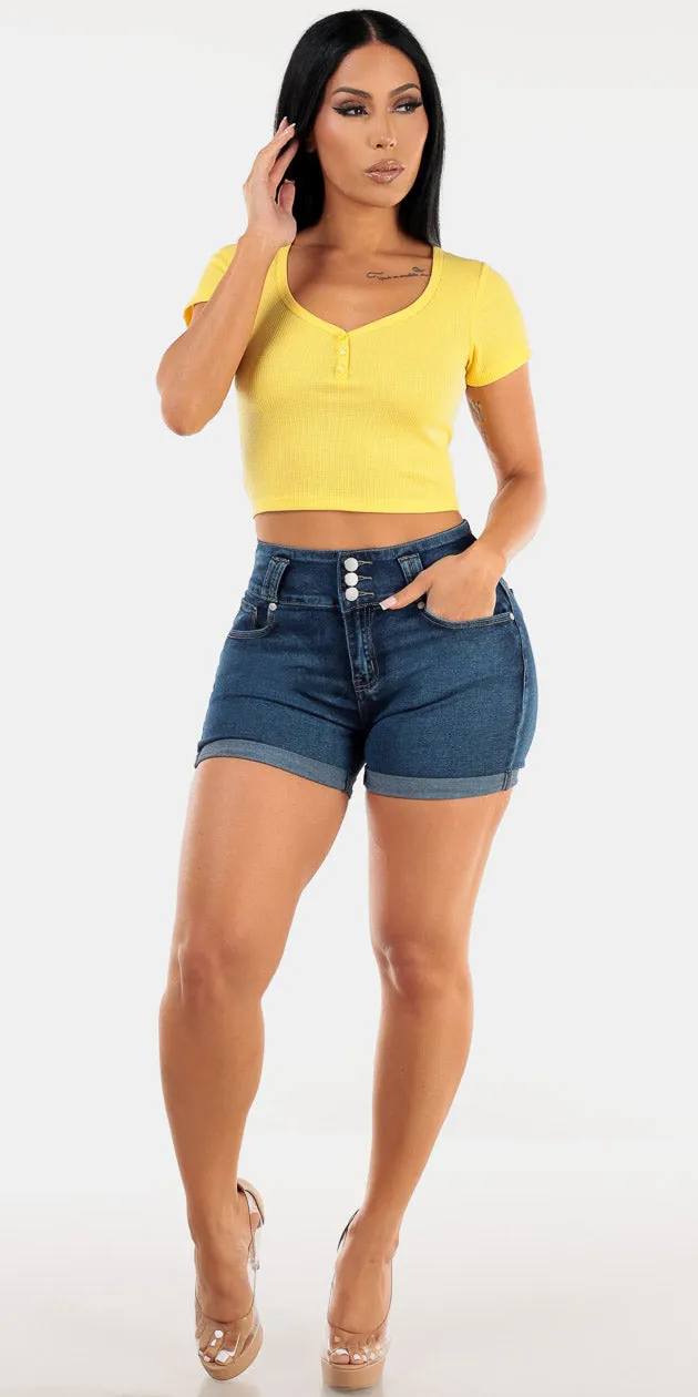 Yellow Butt Lift Denim Look sold by Moda