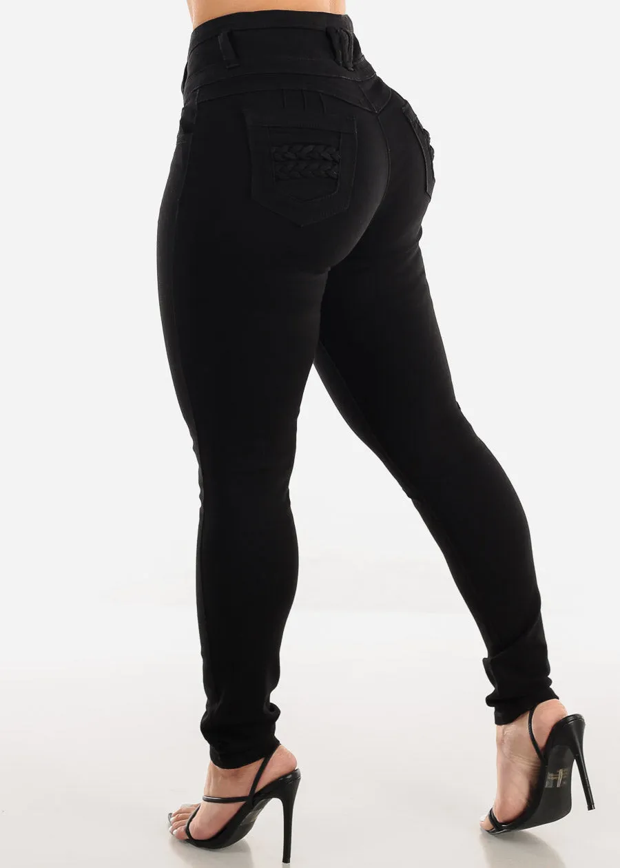 Super High Waist Black Butt Lift Skinny Jeans sold by Moda product image thumbnail 5