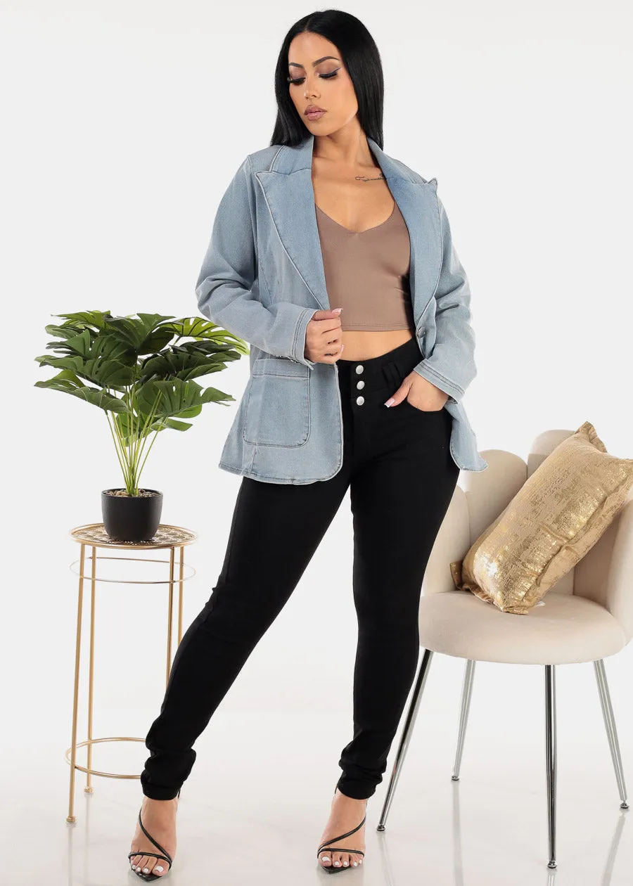 Super High Waist Black Butt Lift Skinny Jeans sold by Moda product image thumbnail 2