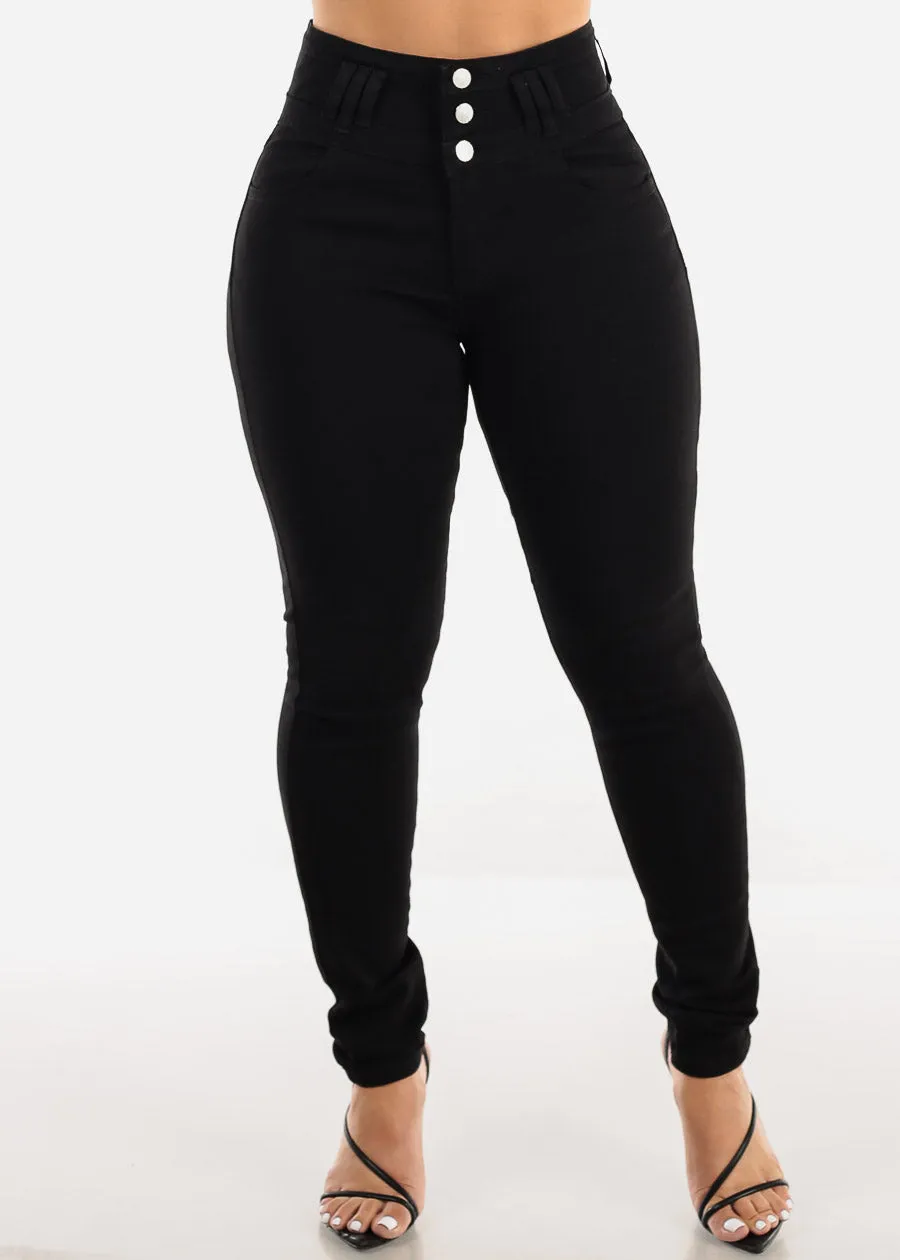 Super High Waist Black Butt Lift Skinny Jeans sold by Moda product image thumbnail 3
