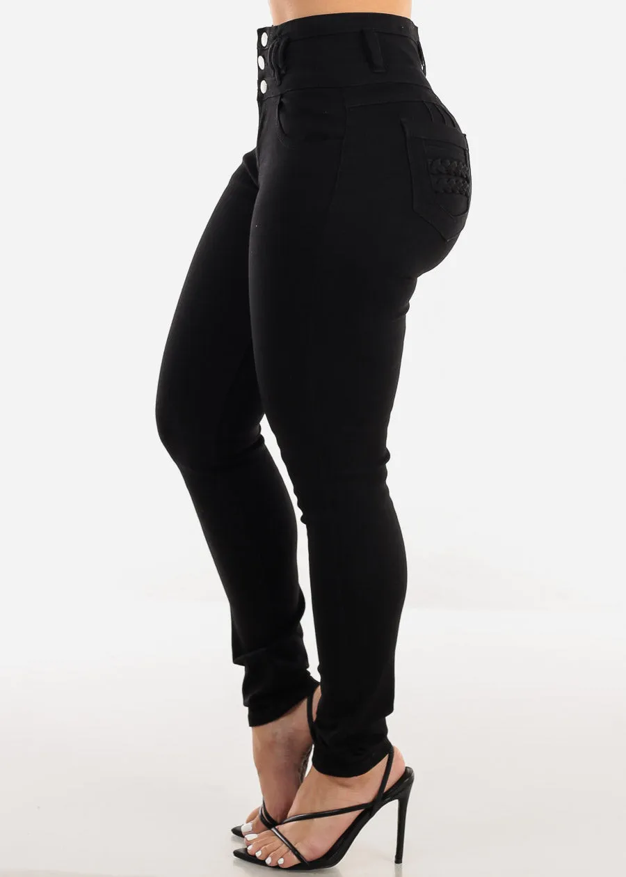 Super High Waist Black Butt Lift Skinny Jeans sold by Moda product image thumbnail 4
