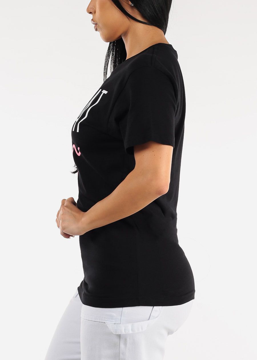 Black Short Sleeve Graphic Tee "I'm That B***" sold by Moda product image thumbnail 4