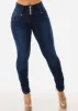 MX JEANS Butt Lifting Dark Wash Mid Rise Skinny Jeans sold by Moda