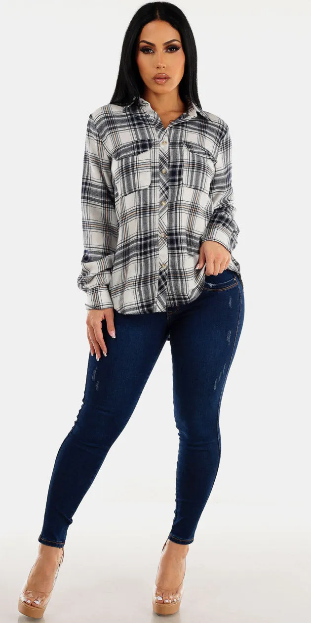 Plaid Lift Denim Outfit sold by Moda