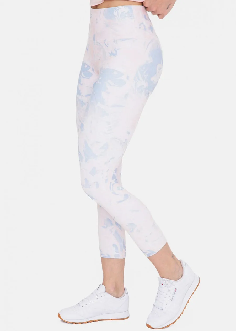 High Waisted Ankle Length Printed Workout Leggings Peach sold by Moda product image thumbnail 2