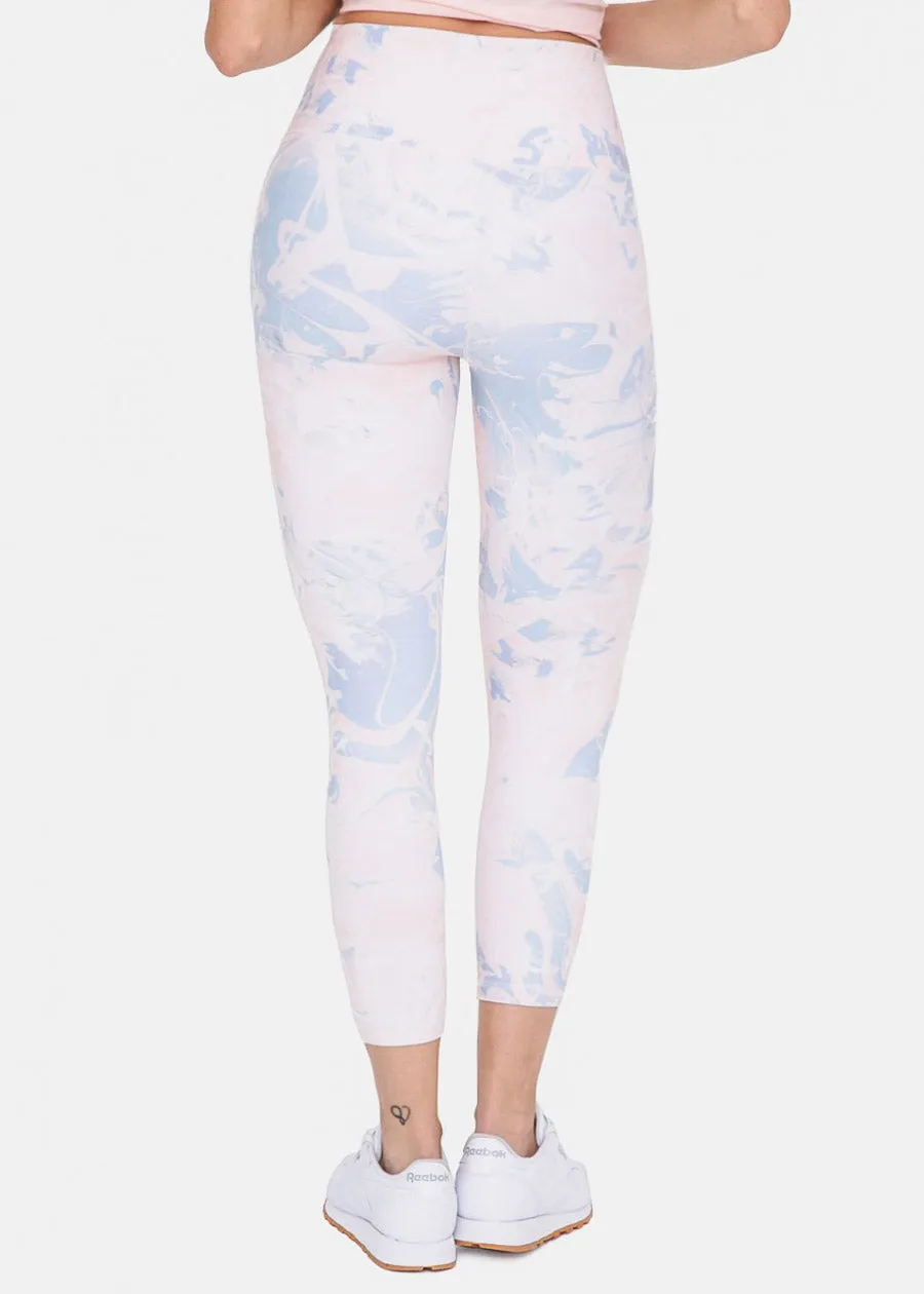 High Waisted Ankle Length Printed Workout Leggings Peach sold by Moda product image thumbnail 3