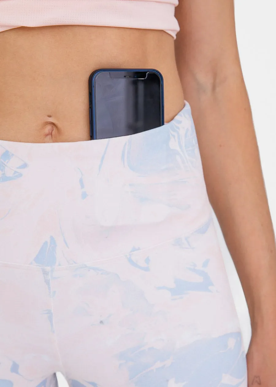 High Waisted Ankle Length Printed Workout Leggings Peach sold by Moda product image thumbnail 4