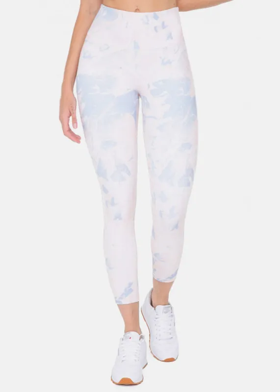 High Waisted Ankle Length Printed Workout Leggings Peach sold by Moda