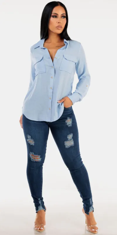 Blue Butt Lift Denim Set sold by Moda