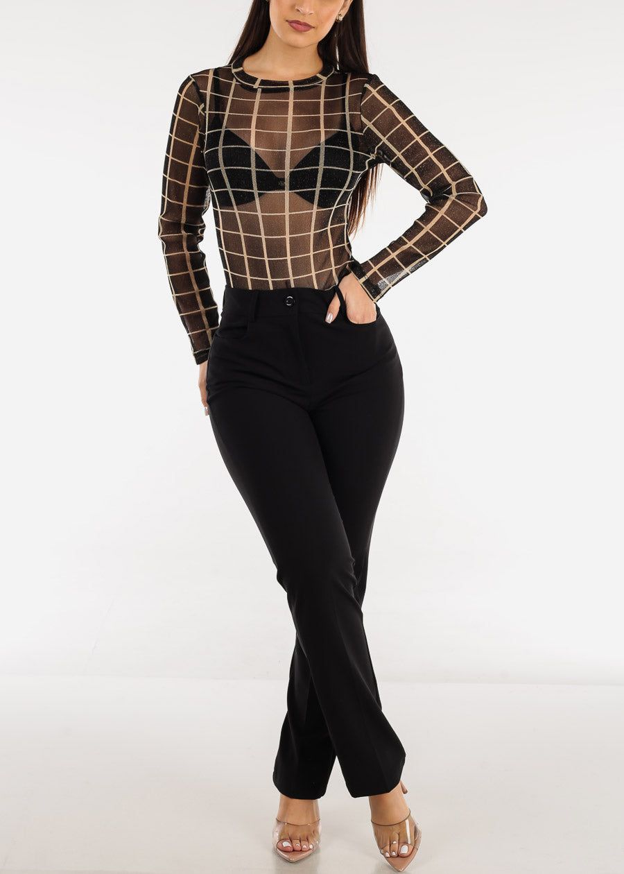 Black Classic 1 Button Straight Leg Dressy Pants sold by Moda product image thumbnail 2