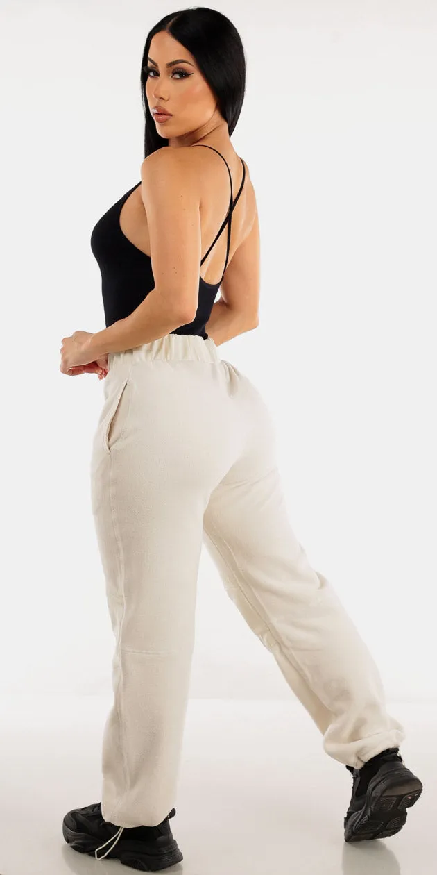Ivory Fleece Wide Leg Pants Bodysuit sold by Moda product image thumbnail 2