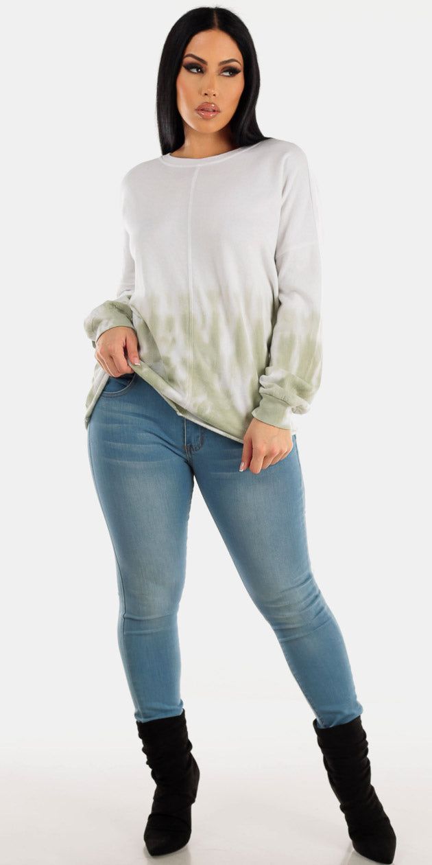 Butt Lift Denim Fleece Pullover Look sold by Moda