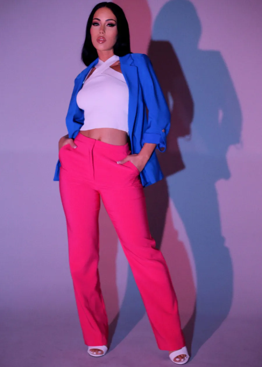 Long Sleeve Relax Fit Blazer Royal Blue sold by Moda product image thumbnail 4