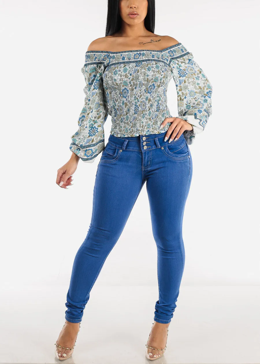 Super High Waisted Levantacola Skinny Jeans Royal Sand Wash sold by Moda product image thumbnail 2