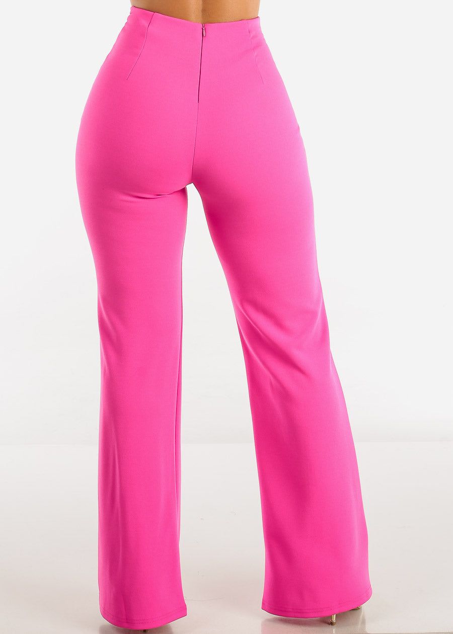 Fuchsia High Waist Wide Leg Pants sold by Moda product image thumbnail 4
