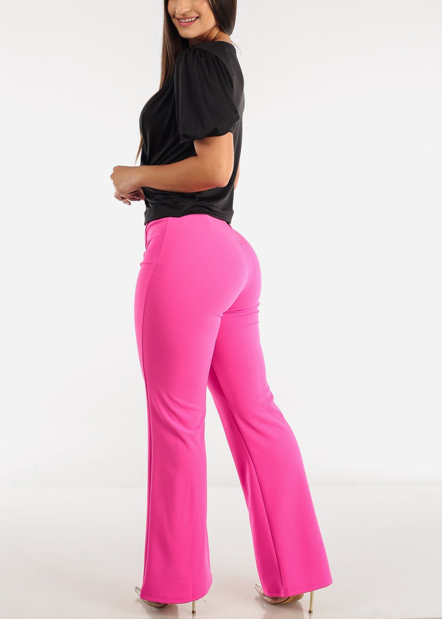 Fuchsia High Waist Wide Leg Pants sold by Moda product image thumbnail 5