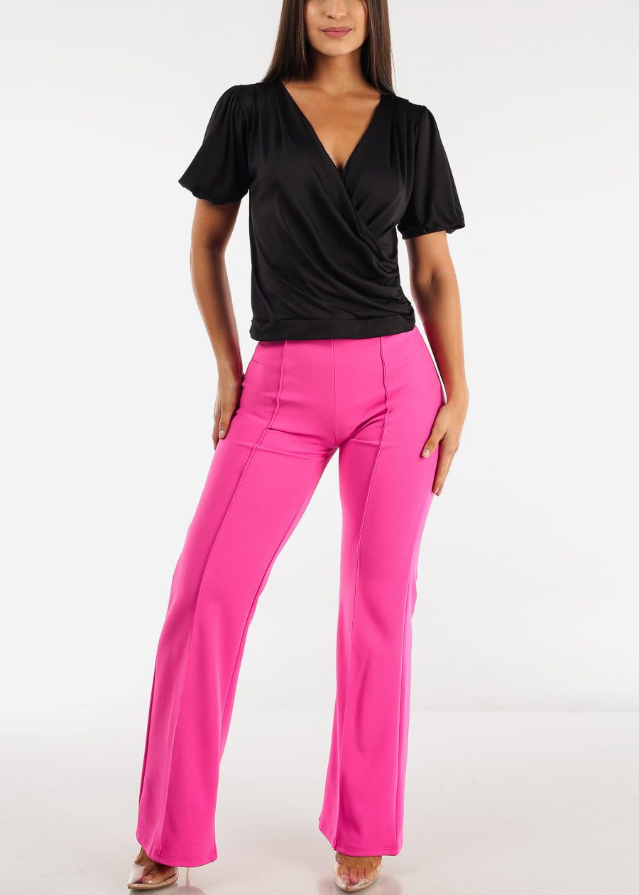Fuchsia High Waist Wide Leg Pants sold by Moda product image thumbnail 2