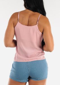 Sleeveless Cowl Neck Chiffon Blouse Mauve sold by Moda