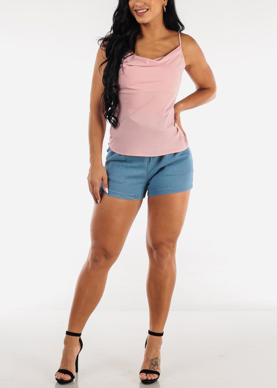 Sleeveless Cowl Neck Chiffon Blouse Mauve sold by Moda product image thumbnail 2