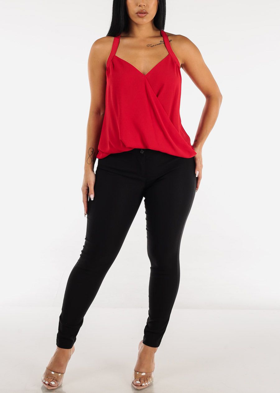 Black Mid Rise 2 Button Dressy Skinny Pants sold by Moda product image thumbnail 2