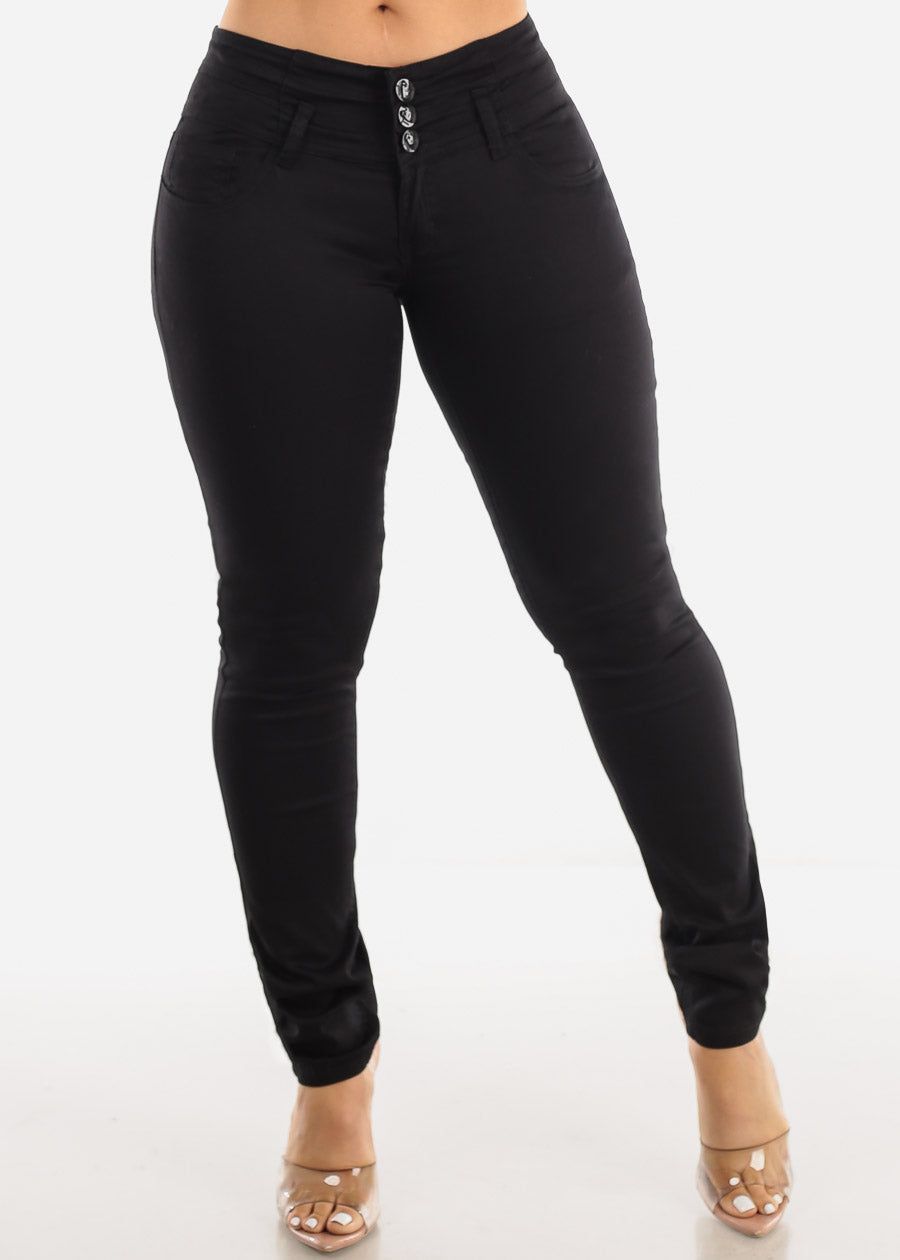 Low Rise Butt Lifting Black Skinny Jeans sold by Moda product image thumbnail 3