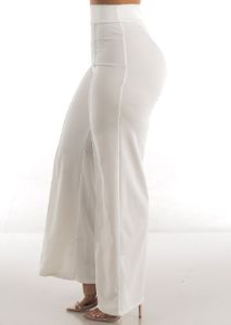 High Waisted Wide Legged Pants Ivory sold by Moda