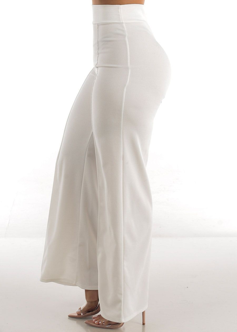 High Waisted Wide Legged Pants Ivory sold by Moda product image thumbnail 3