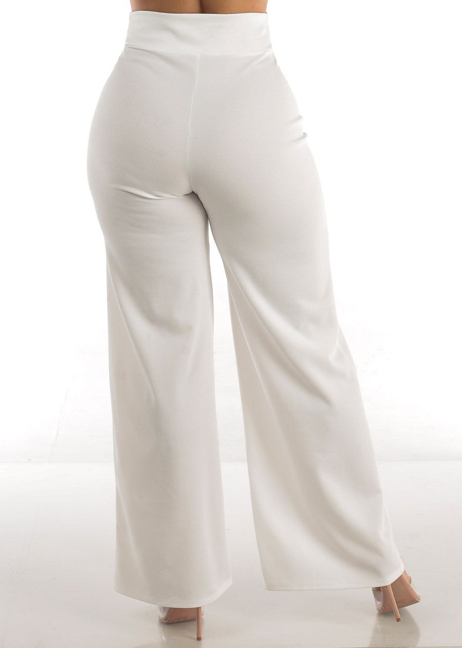 High Waisted Wide Legged Pants Ivory sold by Moda product image thumbnail 4