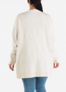 Long Sleeve Ivory Cardigan w Pockets sold by Moda