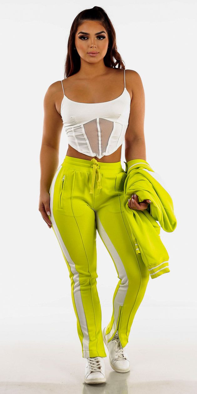 Zip Up Tracksuit with White Crop Top sold by Moda product image thumbnail 3