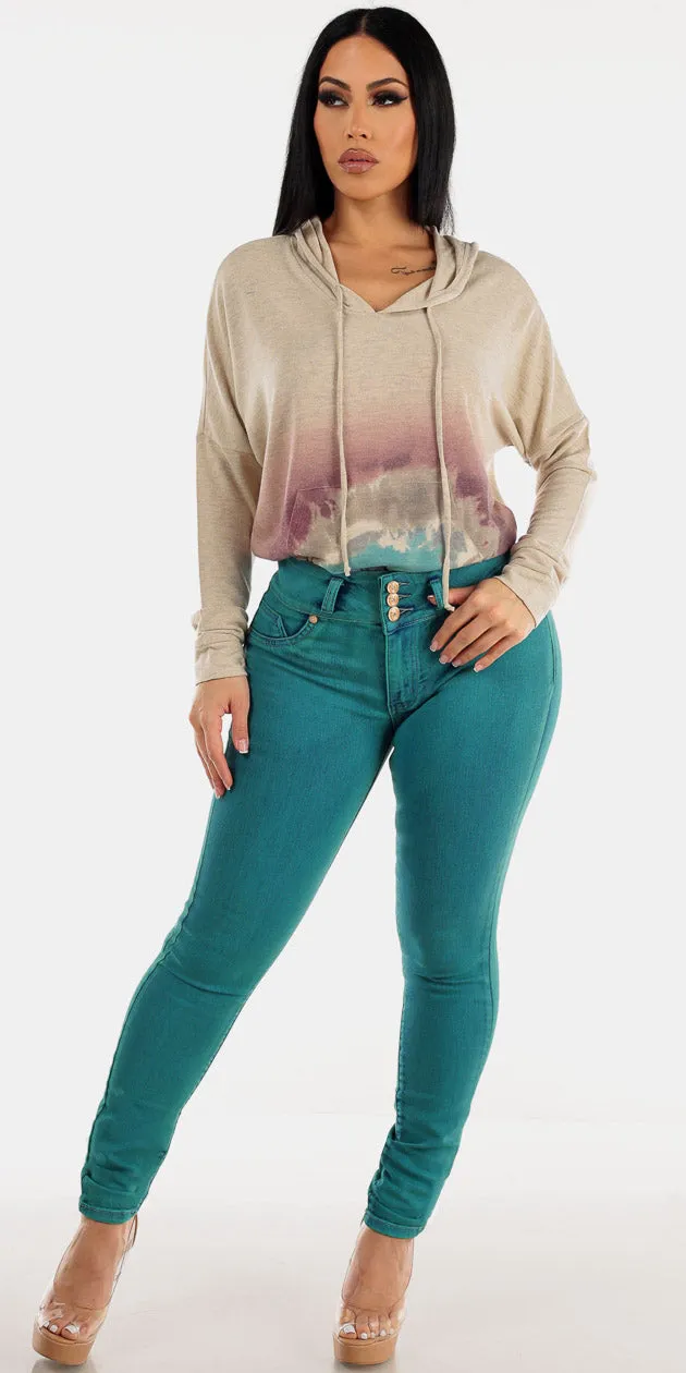 High Rise Skinnies Hoodie Outfit sold by Moda