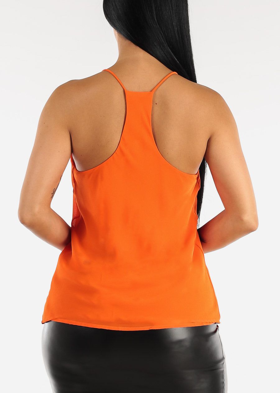 Sleeveless Chiffon Cami Top Neon Orange sold by Moda product image thumbnail 4