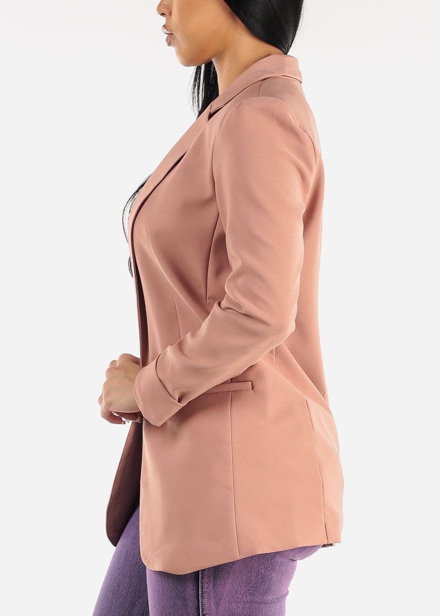 Long Sleeve Open Blazer Pink sold by Moda product image thumbnail 5