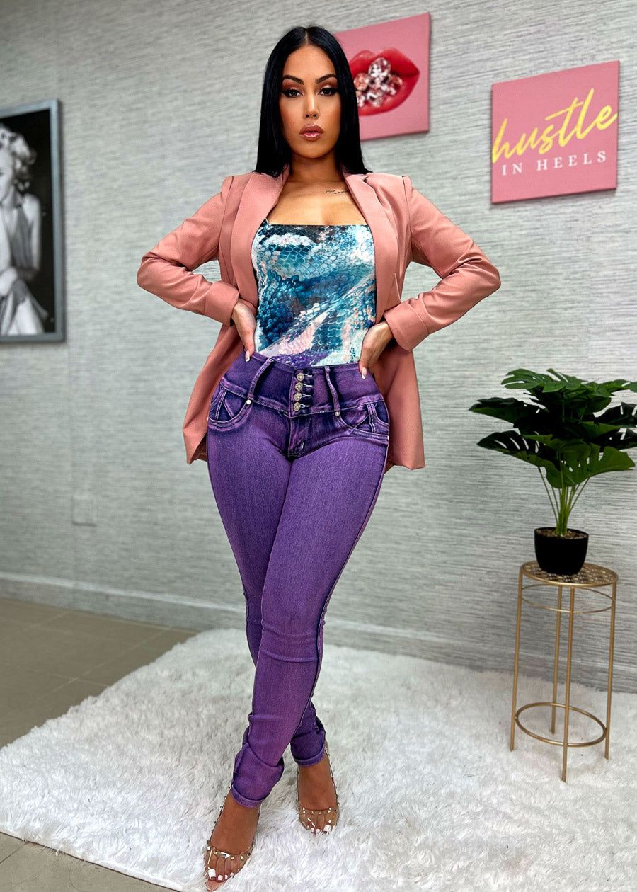 Long Sleeve Open Blazer Pink sold by Moda product image thumbnail 3