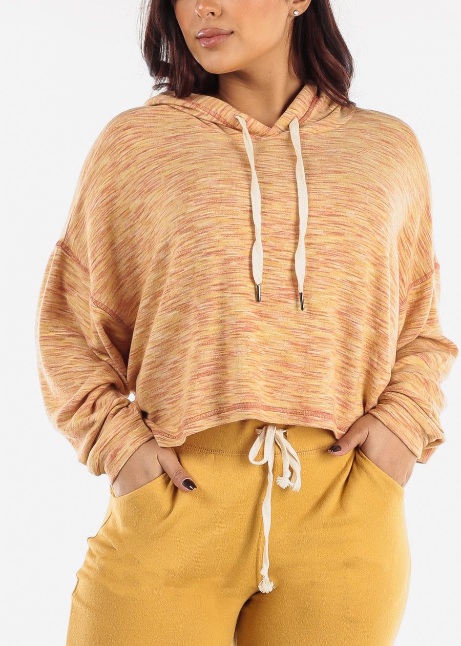 Ultra Soft Long Sleeve Pullover Hoodie Heather Orange sold by Moda
